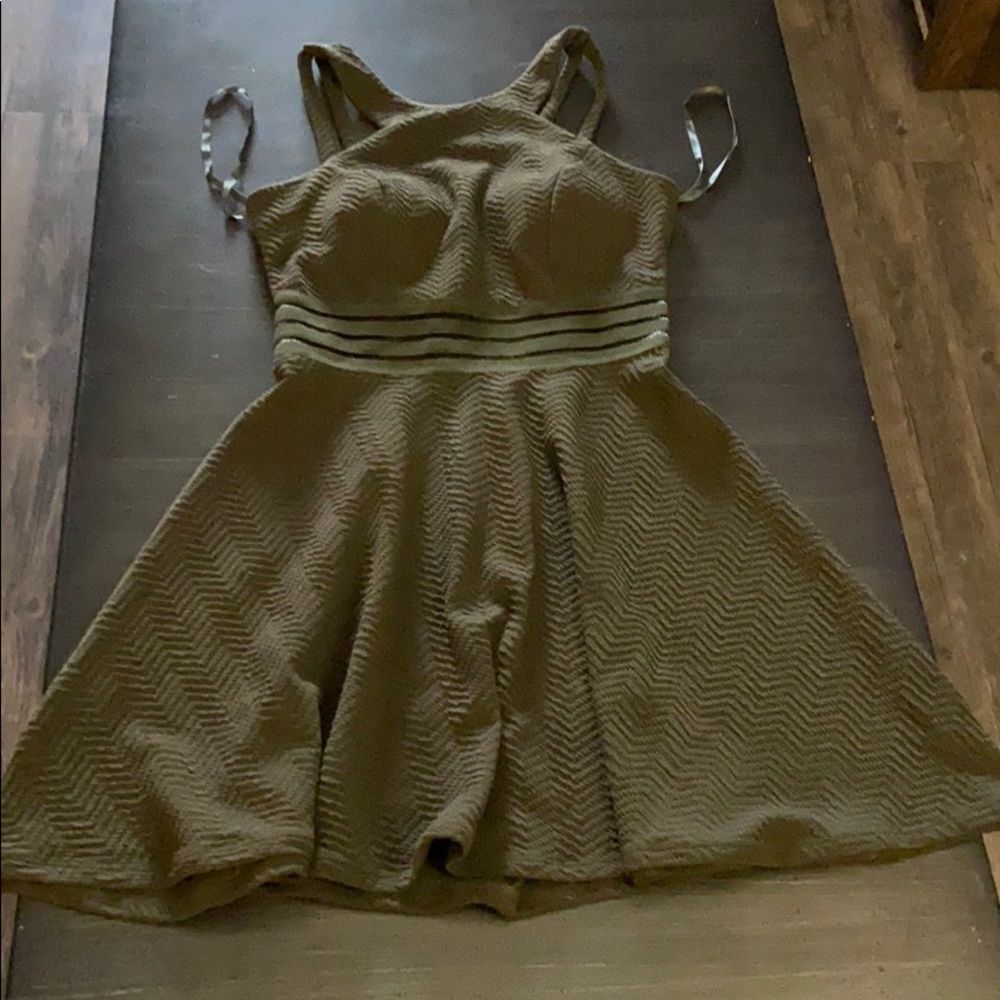 Olive Green Party Dress